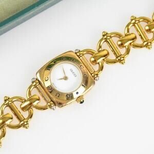 Gucci 6400L Horsebit Gold-Tone Quartz Watch 17cm